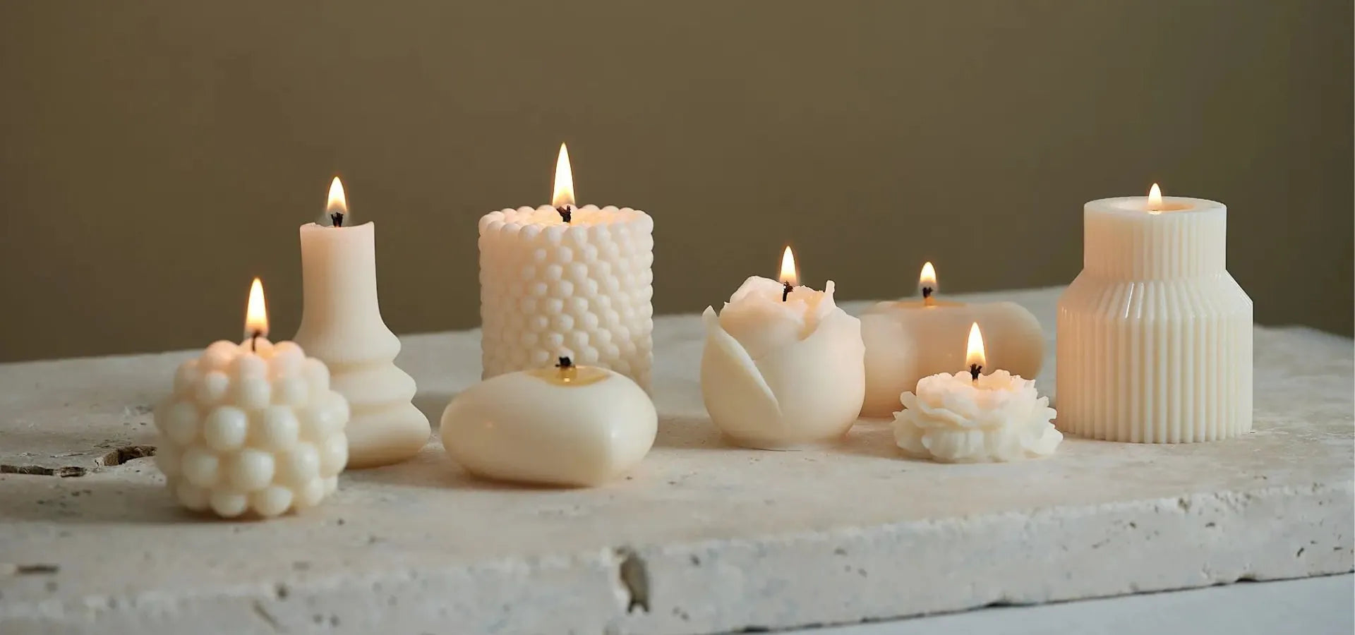 Dekokerzen handgemacht von Olfair – stilvolle Design-Kerzen für gemütliche Wohnatmosphäre, aromatische Duftkerzen online kaufen, Geschenkidee